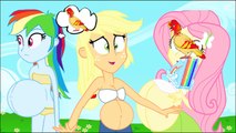 ✿ My Little Pony MLP Equestria Girls Transforms with Animation PREGNANT Baby Care Real Life HD