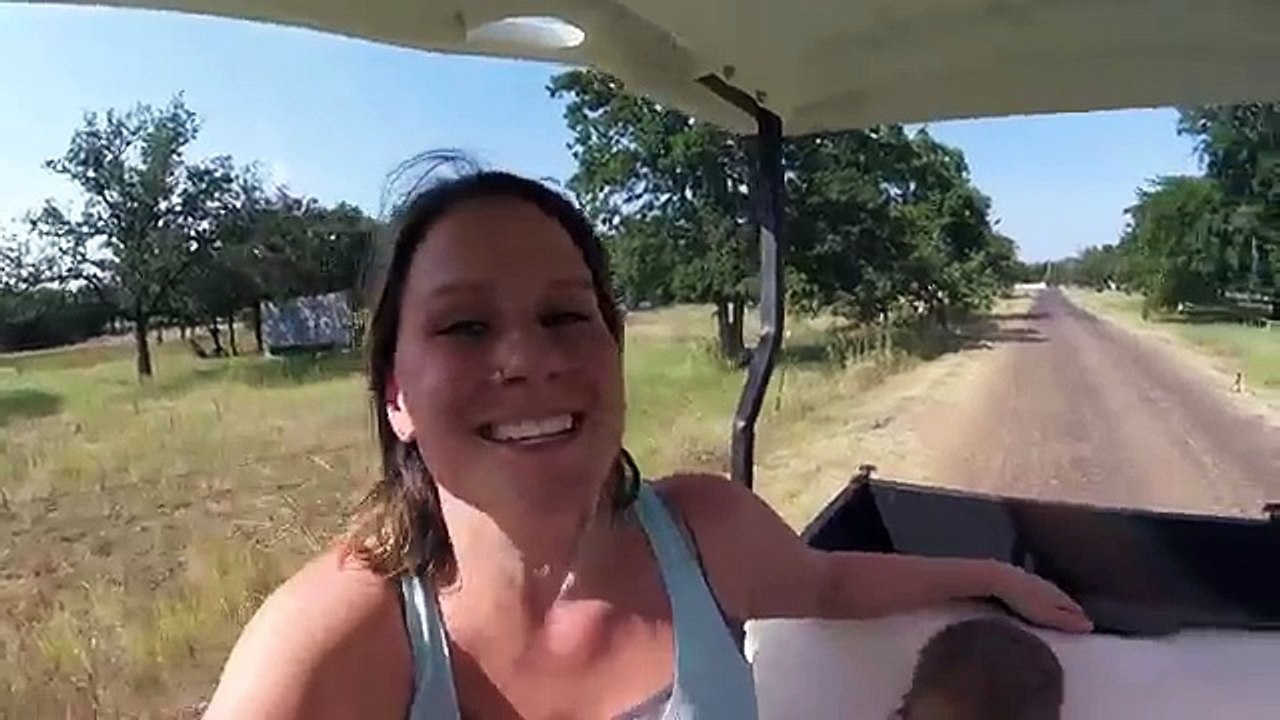 Seven-Year-Old Driving a Golf Cart