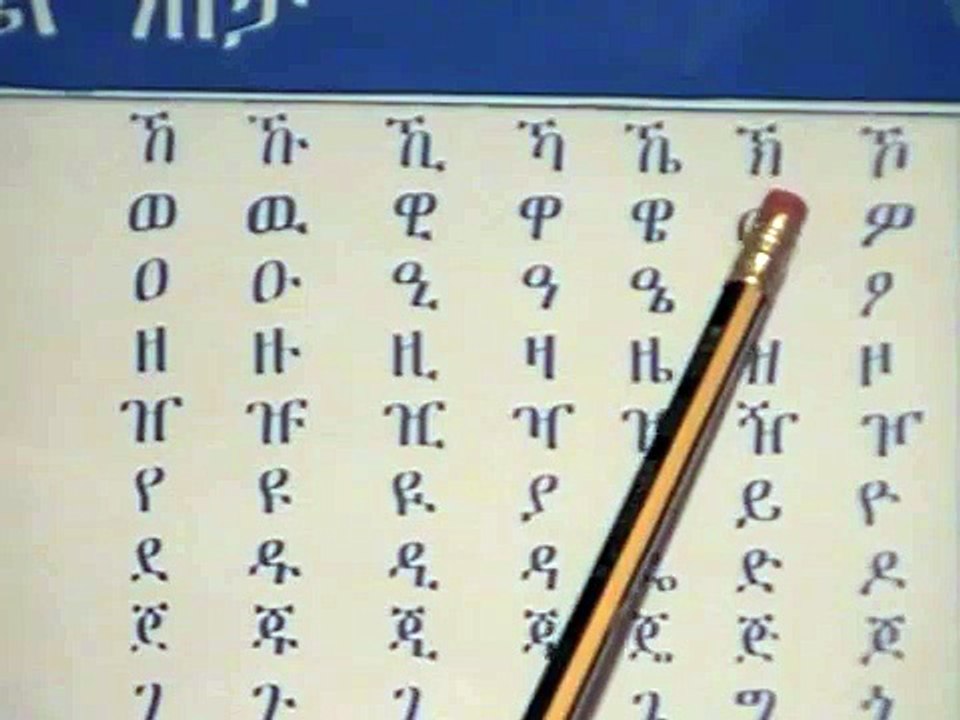 Ha Hu Amiharic Alphabet