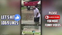 Watch This Man Try To Unclog Hurricane Harvey Texas Houston Flooding