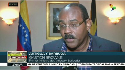 Antigua y Barbuda agradece ayuda de Venezuela tras el huracán "Irma"