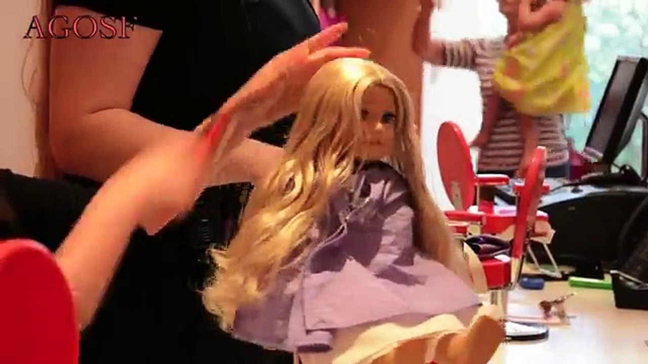 American Girl Doll Gabriela Visits The AG Hair Salon and Gets Her Ears Pierced