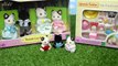 Sylvanian Families Calico Critters Tuxedo Cat Family Unboxing Review Play - Kids Toys