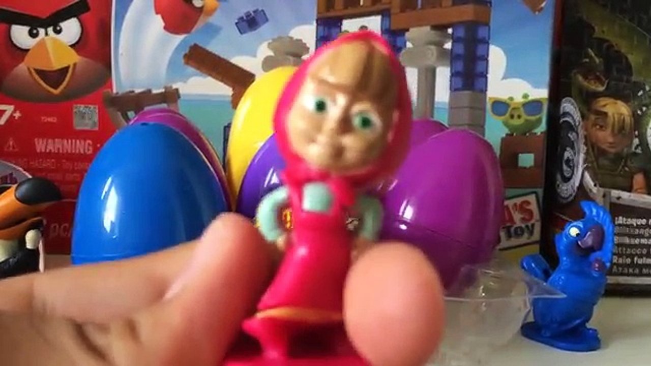 Маша и Медведь и другие сюрпризы в разноцветных шарах,сборник игрушек Masha and the Bear