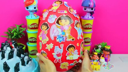 Dora the Explorer SUPER GIANT EGG SURPRISE OPENING Boots Benny Kids Video