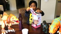 DINOSAURS EATING ICE CREAM! Chill For Ice Cream Maker Toy Review
