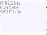 8 Chipped Compatible Canon PGI5  CLI8 Ink Cartridges for Canon Pixma MP500 Printer
