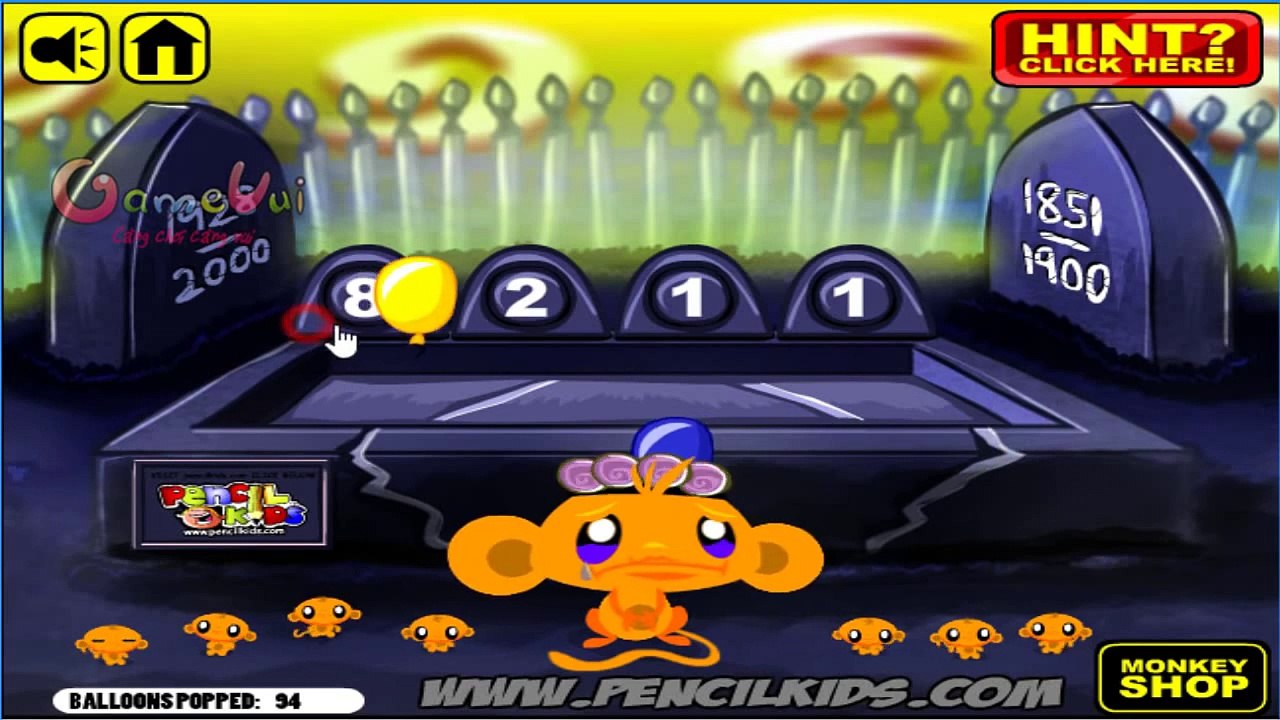 Hướng dẫn chơi game Chú khỉ buồn 16 - MONKEY GO HAPPY BALLOONS