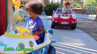 McDonalds Drive Thru Prank with Doc Mcstuffins + Bad Kids Power Wheels Ride On Cars! Little LaVignes