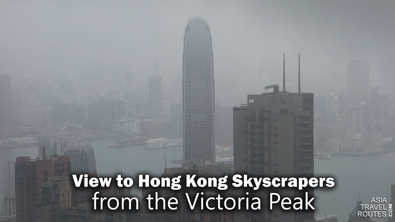 View to Hong Kong Skyscrapers from the Victoria Peak
