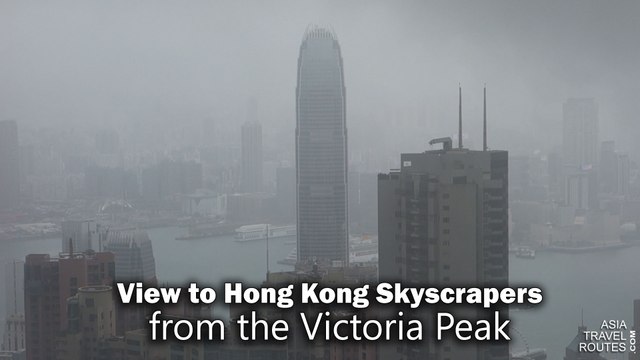 View to Hong Kong Skyscrapers from the Victoria Peak