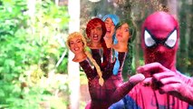 Frozen Elsa Gets FIRE POWERS! w/ Spiderman Anna Joker Maleficent Pink Spidergirl! Superher