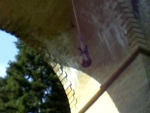 Amélie fait du saut à l'élastique