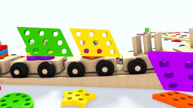 Learn Colors with Preschool Toy Train and Street Vehicles Toys - Colors & Shapes Videos Co