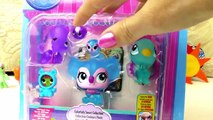 LPS Colorfully Sweet Clear Blue Collection Littlest Pet Shop Set Toy Review Opening