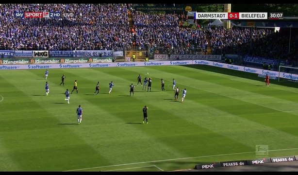 Kevin Grosskreutz Goal HD - Darmstadt 1-1 Arminia Bielefeld - 17.09.2017