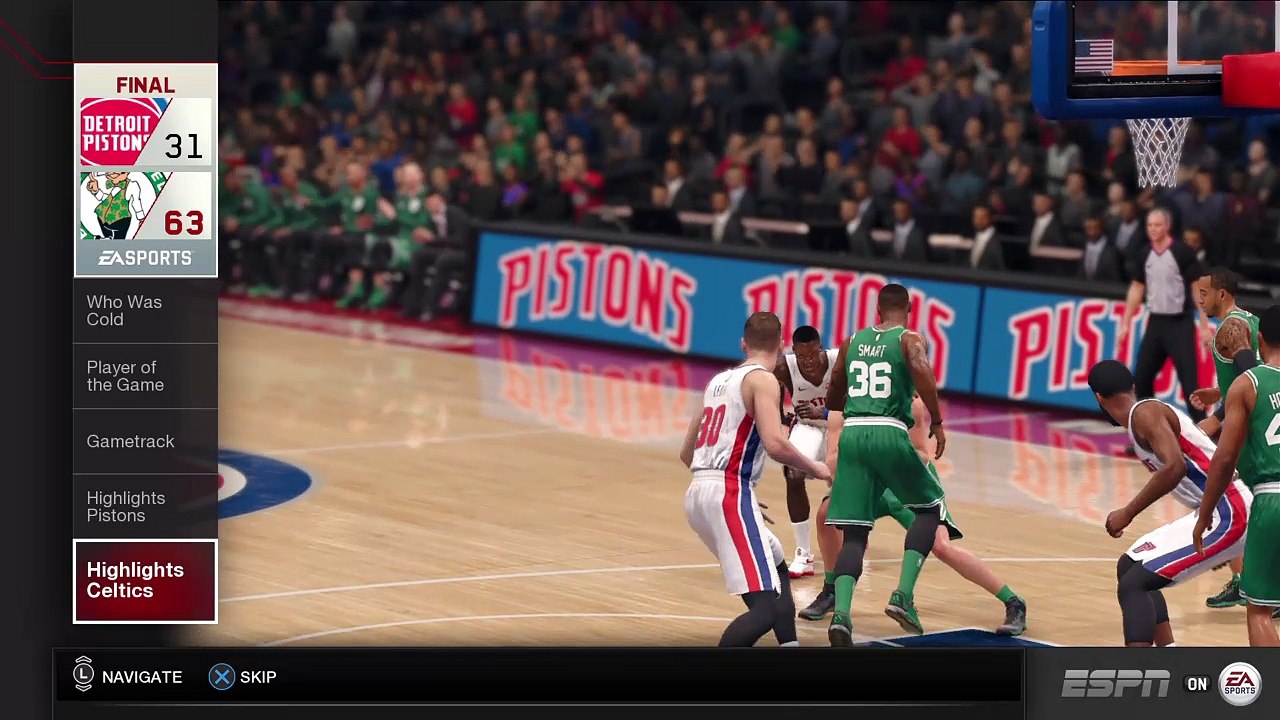 NBA LIVE 18 centre feild 3 pointer on the buzzer!