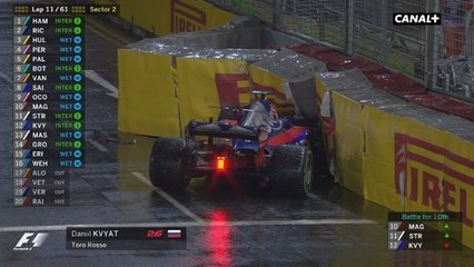 Grand Prix de Singapour - Le violent crash de Daniil Kvyat !