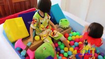 ANGRY BIRDS GAME GIANT BALL PIT CHALLENGE Kids Playing THE ANGRY BIRDS MOVIE INSPIRED Fun Kids Video