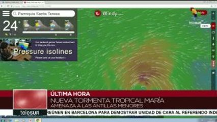 Emiten alerta de vigilancia para la tormenta tropical "María"