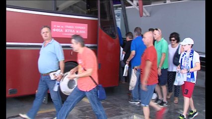 Η αναχώρηση των φιλάθλων ΠΑΣ Λαμία και ΑΕΚ