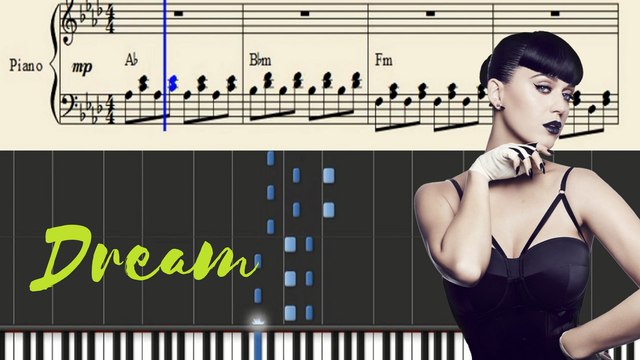 Teenage Dream Piano Tutorial - Katy Perry Lyrics Synthesia Piano Lesson - YouTube