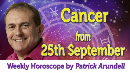 Cancer Weekly Horoscope from 25th September - 2nd October 2017