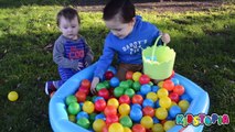 Surprise Egg Ball Pit! Thomas and Friends Minis Percy and Thomas Surprise Eggs