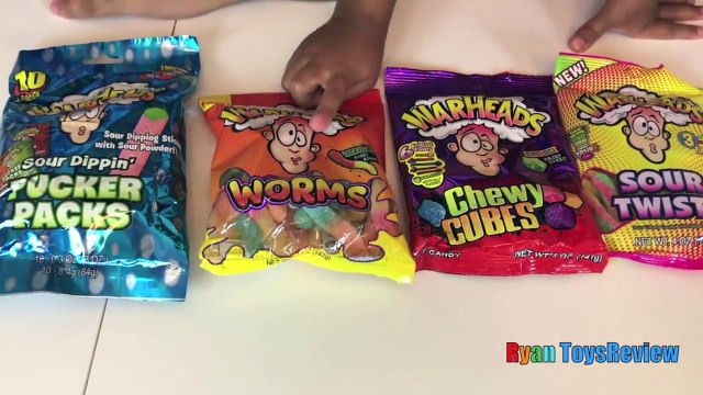 EXTREME WARHEADS CHALLENGE Sour Candy challenge Kids Candy Review Ryan ToysReview
