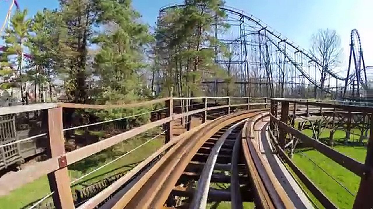 The Beast Wooden Roller Coaster POV Legendary Classic Woodie at Kings Island Ohio HD 1080p
