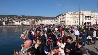 4K _ Majestic Princess maiden voyage show at Trieste Italy _ Firework,Typhon Sho