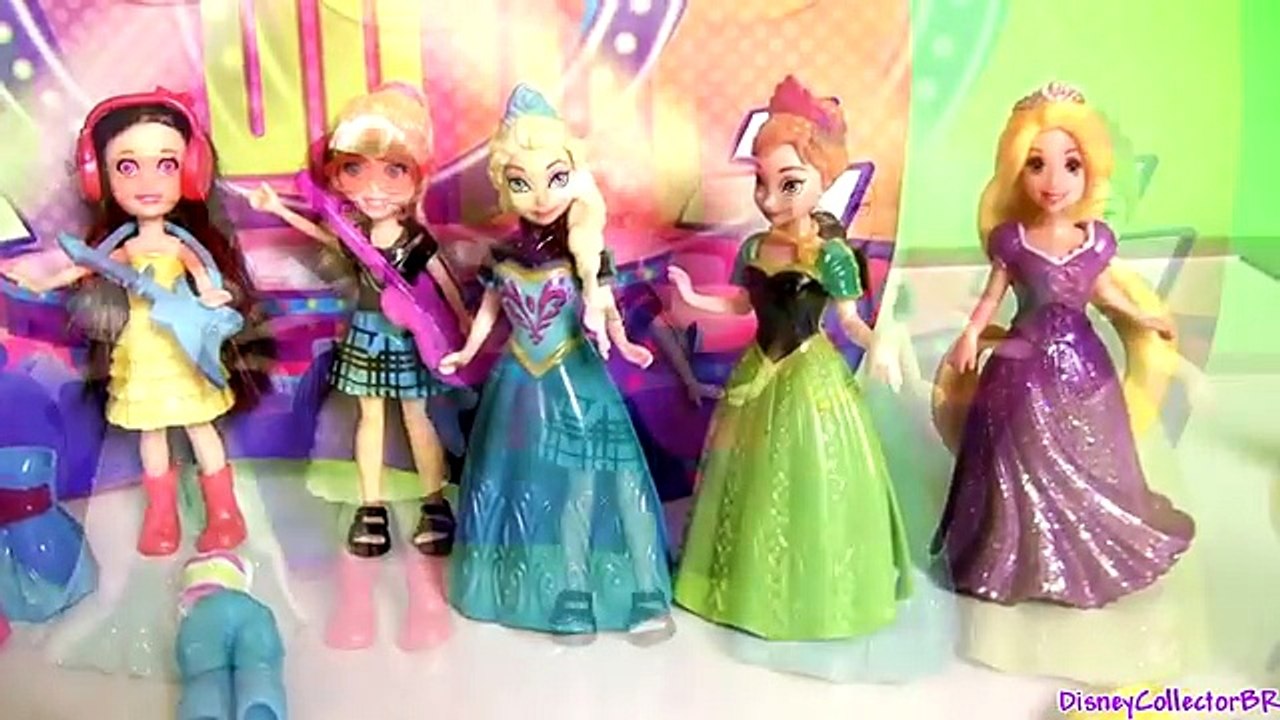 Polly Pocket Rockin Out Magic Clip Dolls with Dress-up MagiClip Princess Anna Elsa Disney Frozen