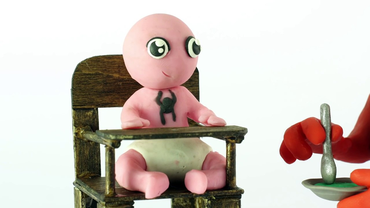 Tongue lollipop Prank Stop Motion Hulk Superman & Batman Superheroes real life play doh