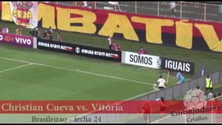 Asistencia de Christian Cueva vs. Vitória