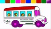School Bus Coloring Pages Funny to Learn Colors - Fun Activity Coloring For Kid And Childr