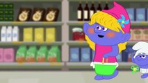 Smurf Family! Baby Crying in Supermarket & Fight Over Fidget Spinner!!! NEW Episode Cartoon for Kids