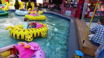 Indoor playground for kids with inflatable boats .Video from KIDS TOYS CHANNEL