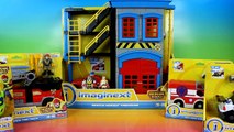 Imaginext Rescue Heroes Fire Station, Ambulance, Police Car, Jack Hammer Front Loader Fire Play-Doh