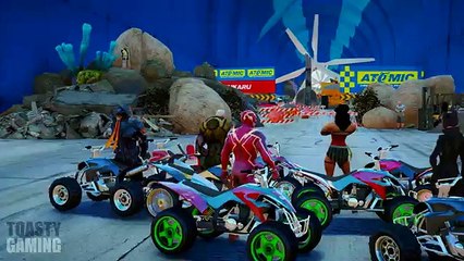 CRAZY OBSTACLE ATV RACE! (Funny Superhero Contest Video w/ Deadpool Spiderman Harley Quinn Joker)