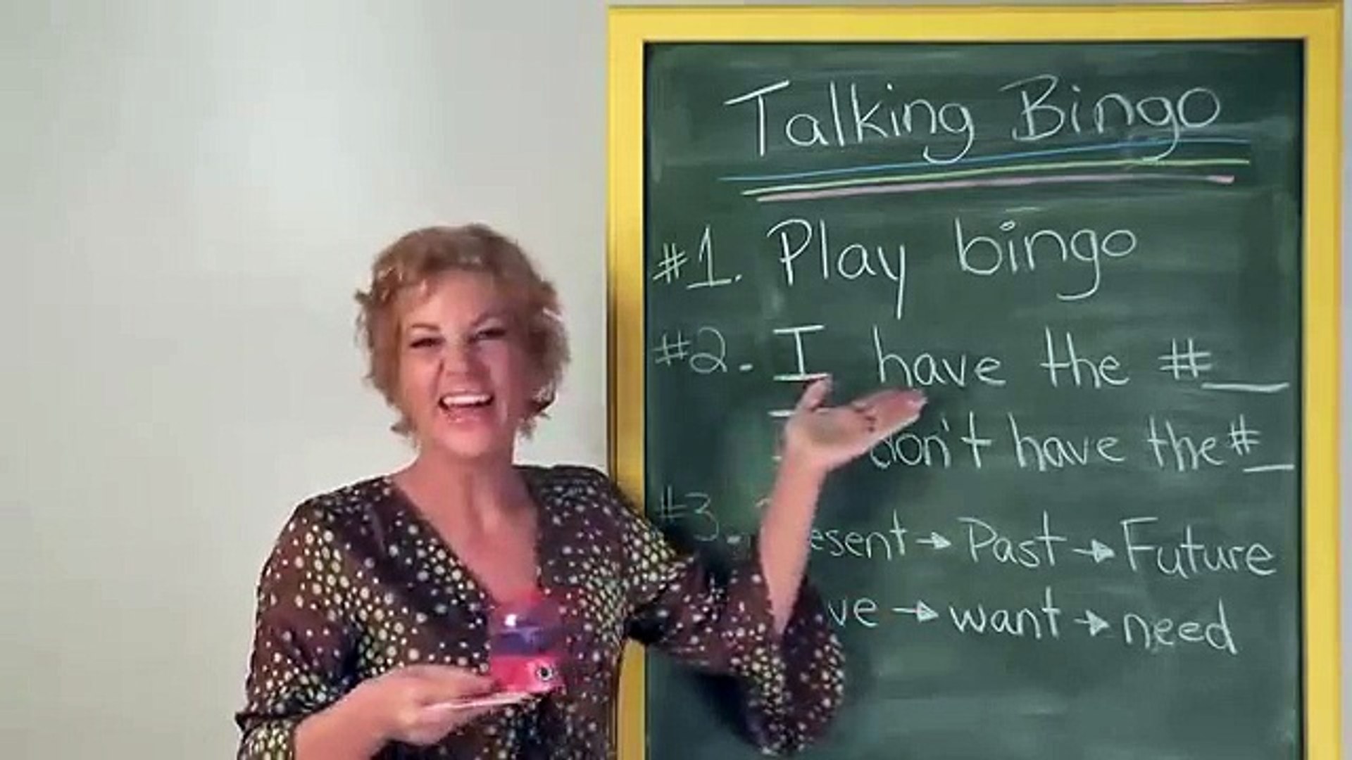 Talking BINGO game, ESL beginners - English Language Games