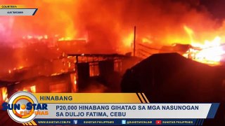 P20,000 hinabang gihatag sa mga nasunogan sa Duljo Fatima, Cebu
