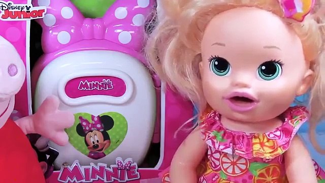 Baby Alive Minha Boneca Peppa Pig Ovos Surpresas Shopkins Abrindo Geladeira Minnie Mouse