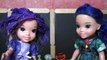 Descendants Mal and Evie Toddlers go in swimming pool Mermaids Disney Petite Dolls Toddlers playroom
