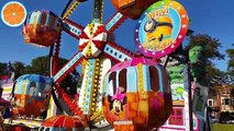 Outdoor ivities: Carnival FunFair rides, Amusement park, ferris wheel, carousel, Blue Orange