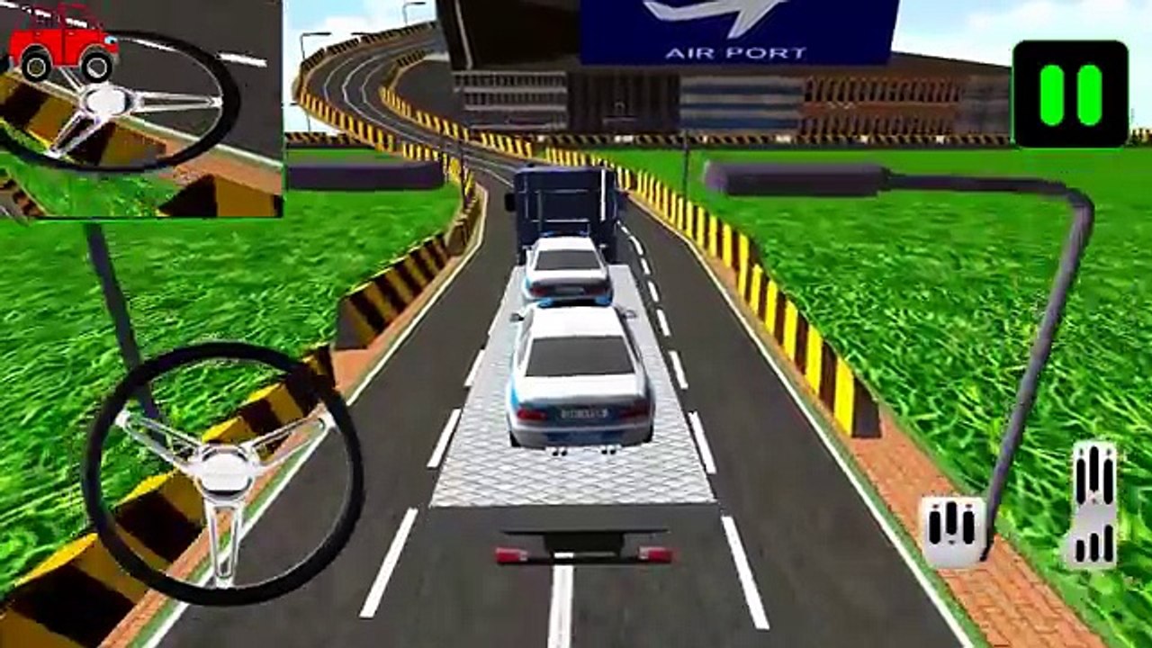 polis arabası oyunu uçak ve tır ile taşımak çocuklar için