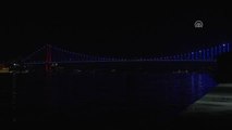 15 Temmuz Şehitler Köprüsü, Slovenya'nın Bayrak Renkleriyle Işıklandırıldı