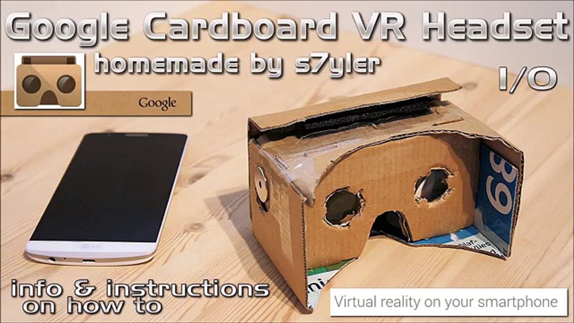 Google Cardboard Vr Headset Homemade Diy Virtual Reality Video Dailymotion