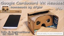 Google Cardboard VR Headset Homemade / DIY Virtual Reality