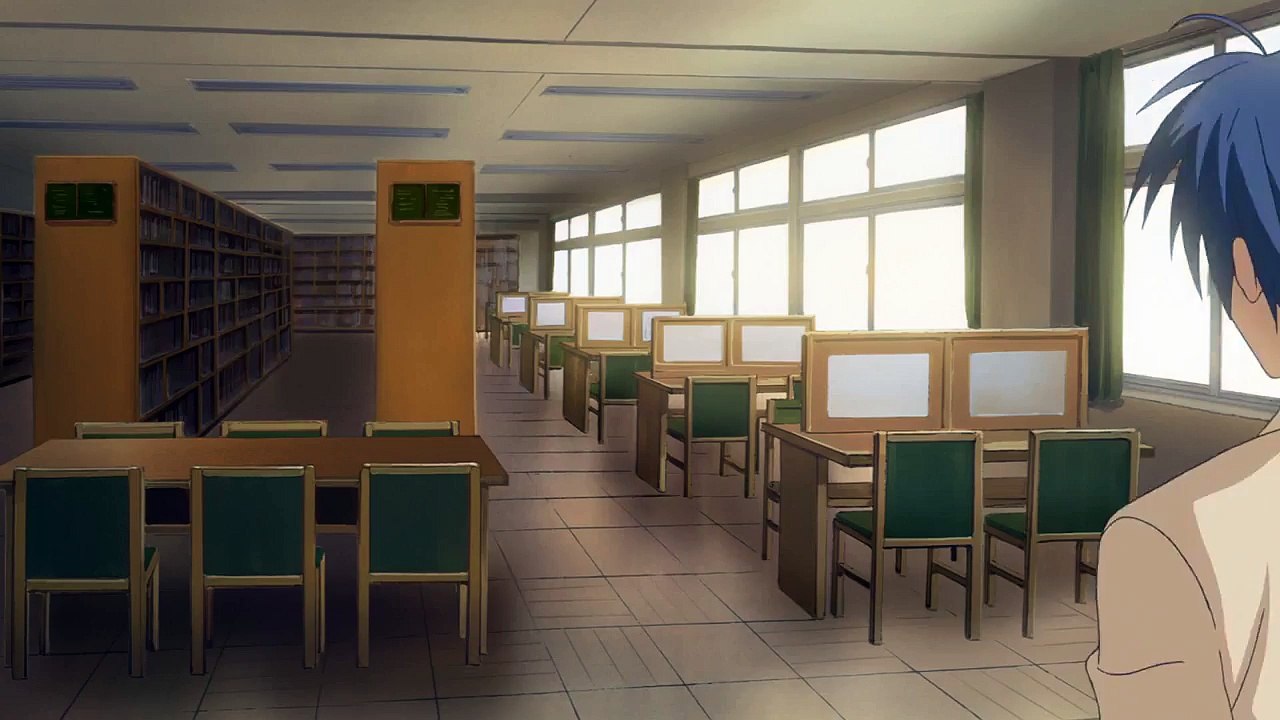 Clannad Okazaki meets Kotomi for the first time