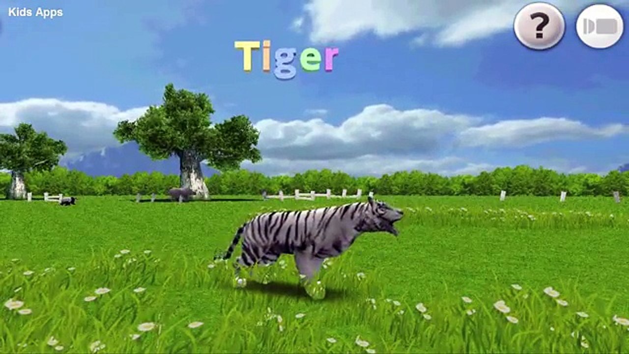 Learning Wild Animals Names and Sounds for kids in English / Africa Zoo animals / HD
